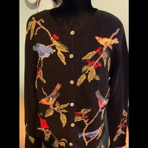 Vintage Northern Isle Bird Cardigan Sweater